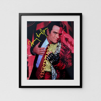 Tommy Lee Jones Autograph Batman Forever Signed Poster Two-Face Authentic Signature with COA