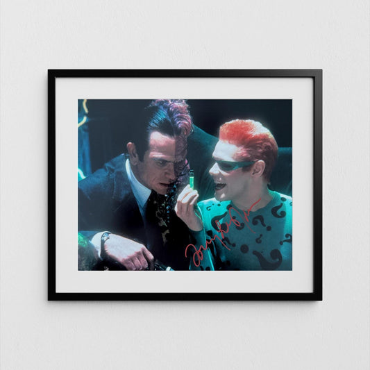 Tommy Lee Jones Autograph Batman Forever Signed Poster Two-Face Authentic Signature with COA