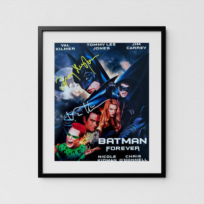 Tommy Lee Jones & Val Kilmer Autograph Batman Forever Signed Poster Authentic Signature with COA