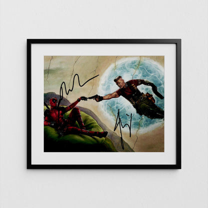 Ryan Reynolds and Josh Brolin Autograph Deadpool Signed Poster Authentic Signature with COA