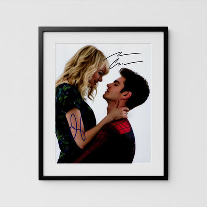 Emma Stone + Andrew Garfield Autograph Signed Poster Spider-Man Authentic Signature with COA