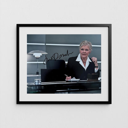 Dame Judi Dench Autograph Signed Poster James Bond Authentic Signature with COA
