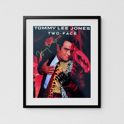 Tommy Lee Jones Autograph Batman Forever Signed Poster Two-Face Authentic Signature with COA
