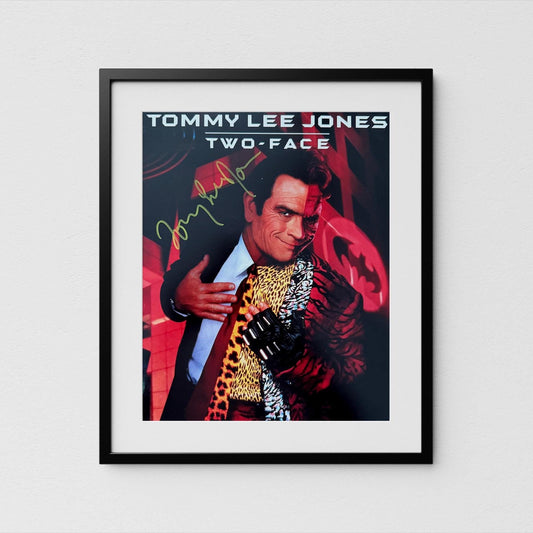 Tommy Lee Jones Autograph Batman Forever Signed Poster Two-Face Authentic Signature with COA