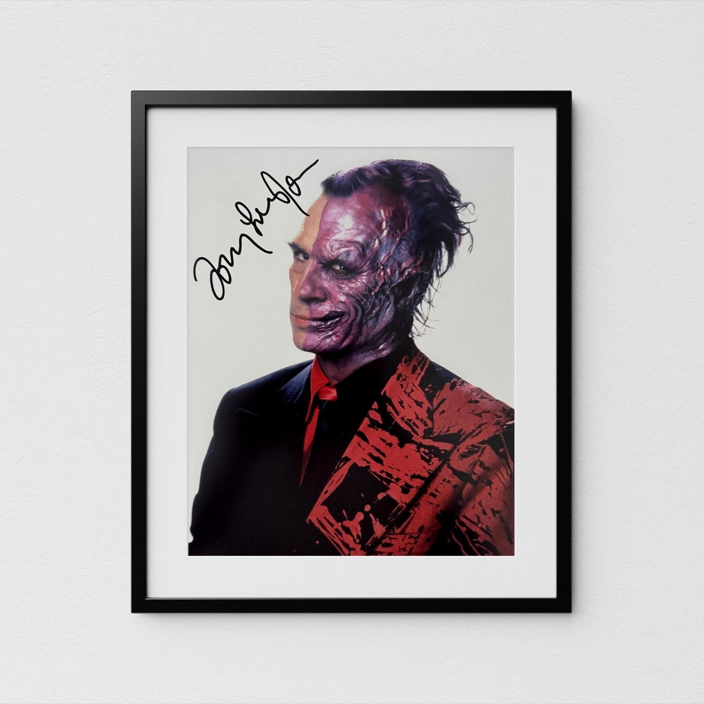 Tommy Lee Jones Autograph Batman Forever Signed Poster Two-Face Authentic Signature with COA