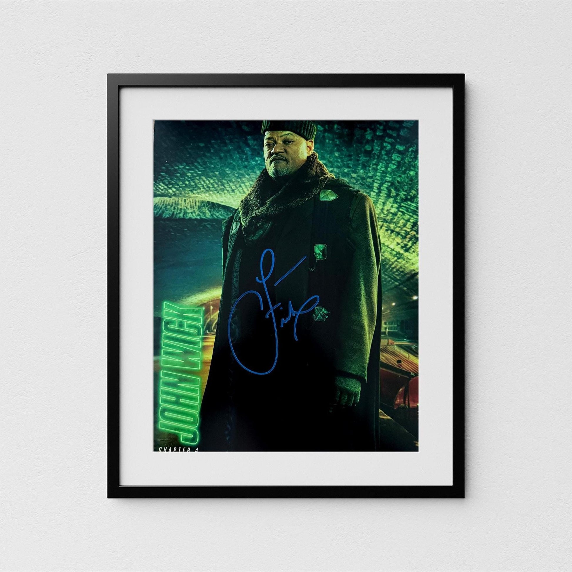 Laurence Fishburne Autograph John Wick Signed Poster Authentic Signature with COA