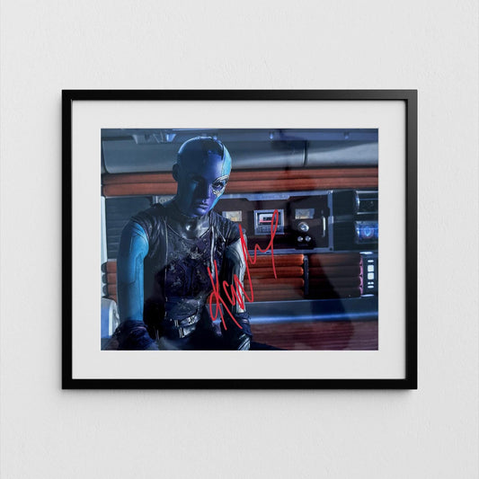 Karen Gillan Autograph Guardians of the Galaxy Signed Poster Nebula Authentic Signature with COA