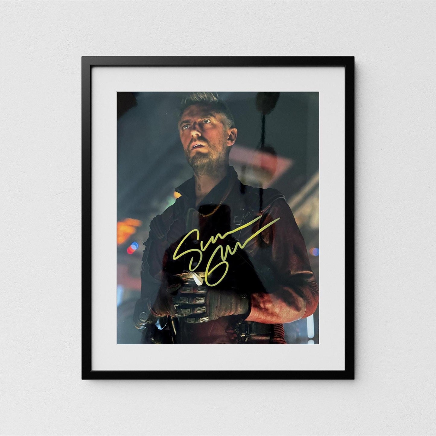 Sean Gunn Autograph Guardians of the Galaxy Signed Poster Kraglin Authentic Signature with COA