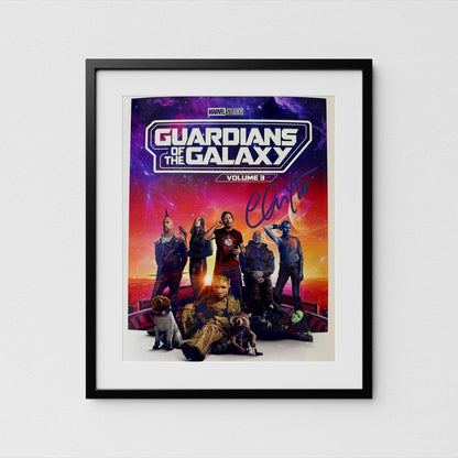 Chris Pratt Autograph Guardians of the Galaxy Signed Poster Star-Lord Authentic Signature with COA