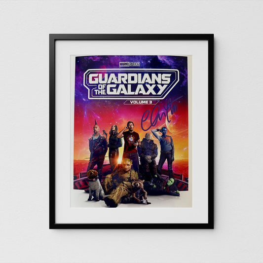 Chris Pratt Autograph Guardians of the Galaxy Signed Poster Star-Lord Authentic Signature with COA
