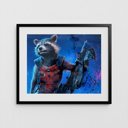 Bradley Cooper Autograph Guardians of the Galaxy Signed Poster Rocket Authentic Signature with COA