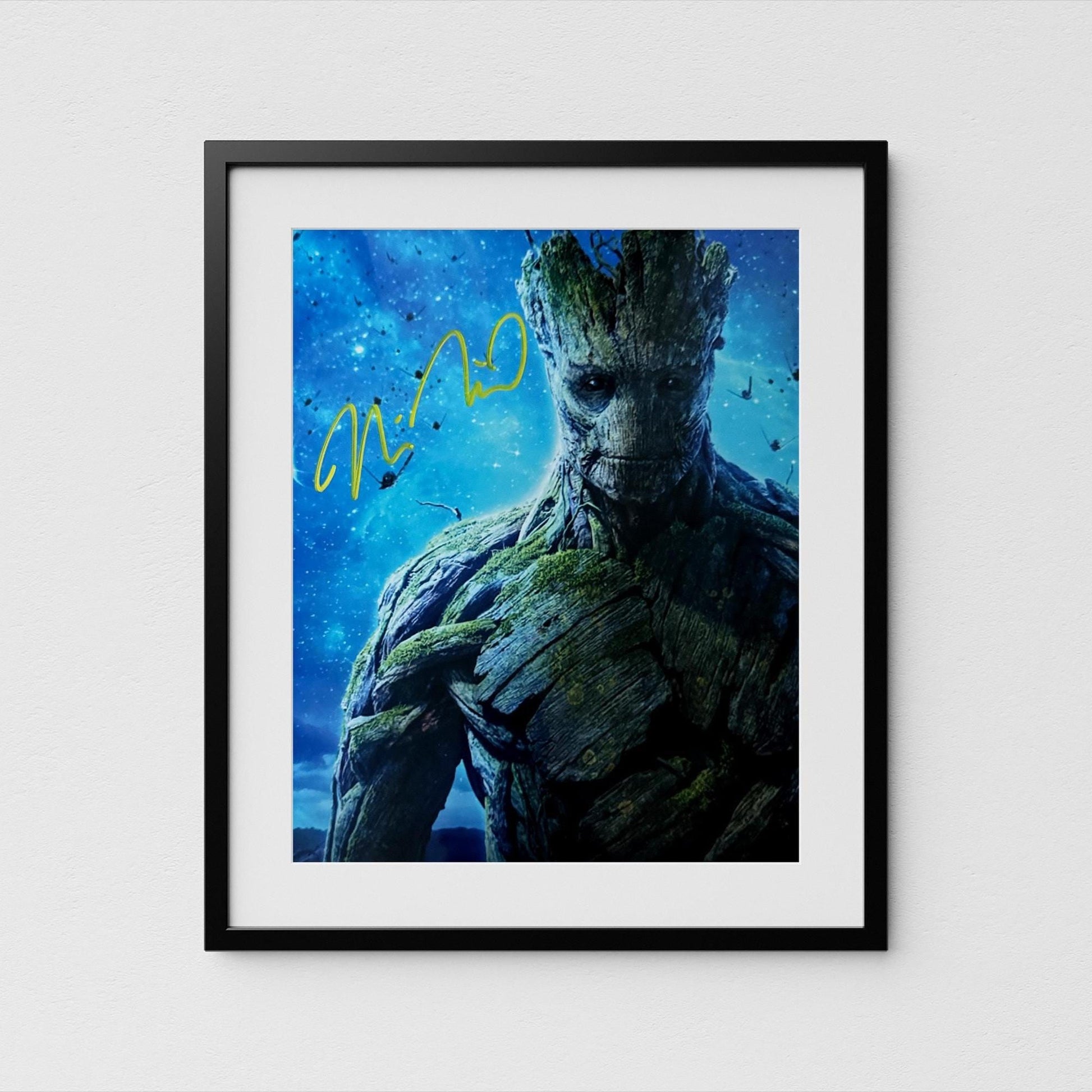 Vin Diesel Autograph Guardians of the Galaxy Signed Poster Groot Authentic Signature with COA