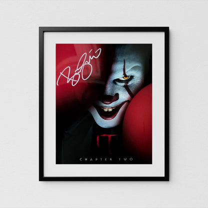 Bill Skarsgard Autograph IT Signed Poster Authentic Pennywise Signature with COA