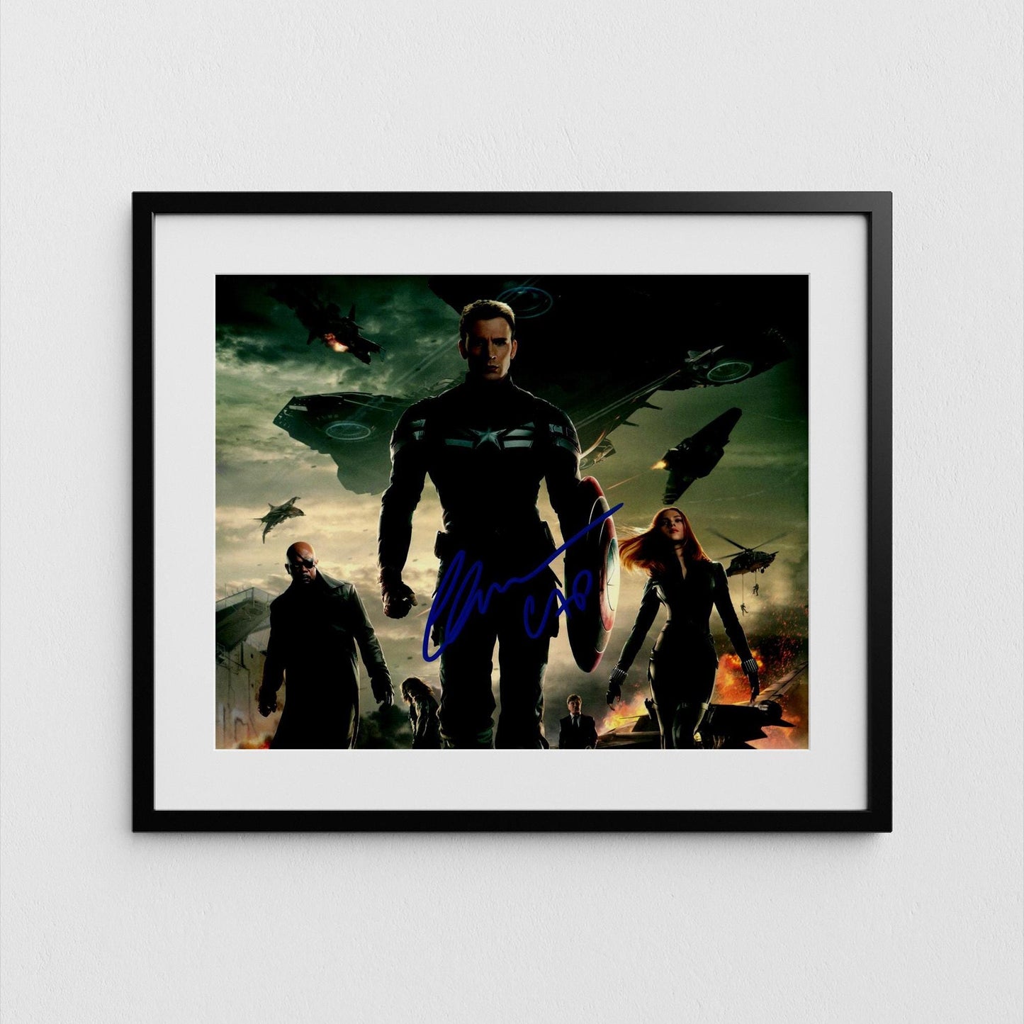 Chris Evans Autograph Captain America Signed Poster Avengers Authentic Signature with COA