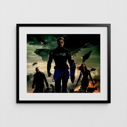 Chris Evans Autograph Captain America Signed Poster Avengers Authentic Signature with COA