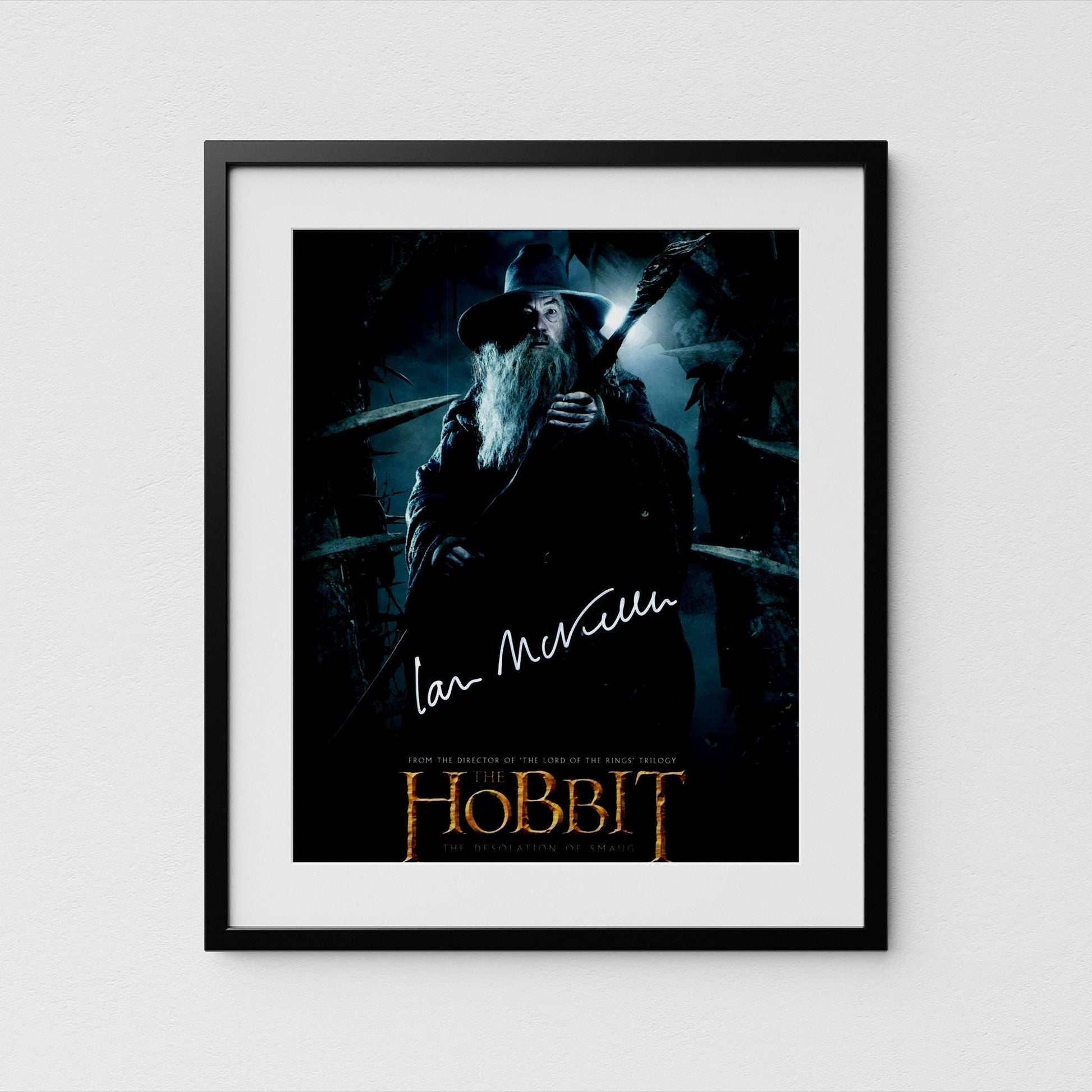 Ian McKellen Autograph The Hobbit Signed Poster Gandalf Authentic Signature with COA