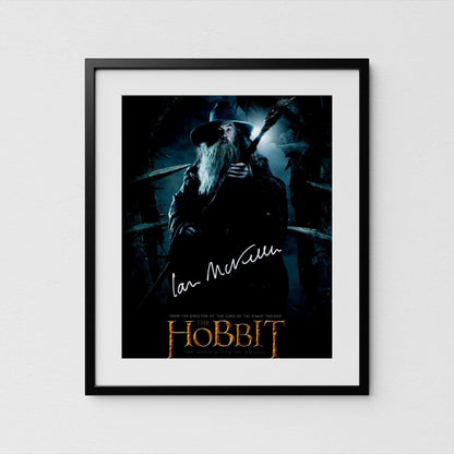 Ian McKellen Autograph The Hobbit Signed Poster Gandalf Authentic Signature with COA