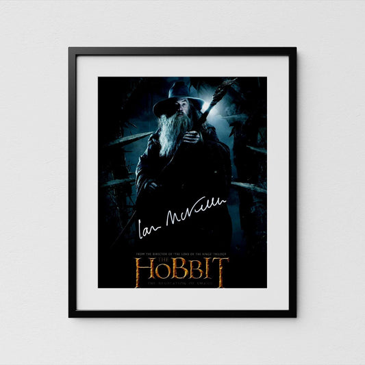 Ian McKellen Autograph The Hobbit Signed Poster Gandalf Authentic Signature with COA