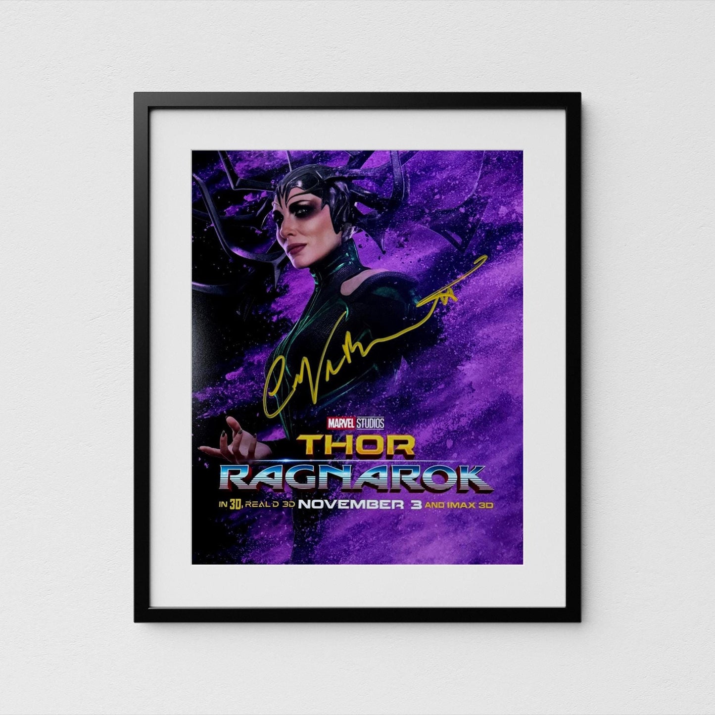 Cate Blanchett Autograph Thor Ragnarok Signed Poster Hela Authentic Signature with COA