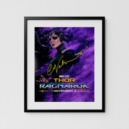 Cate Blanchett Autograph Thor Ragnarok Signed Poster Hela Authentic Signature with COA