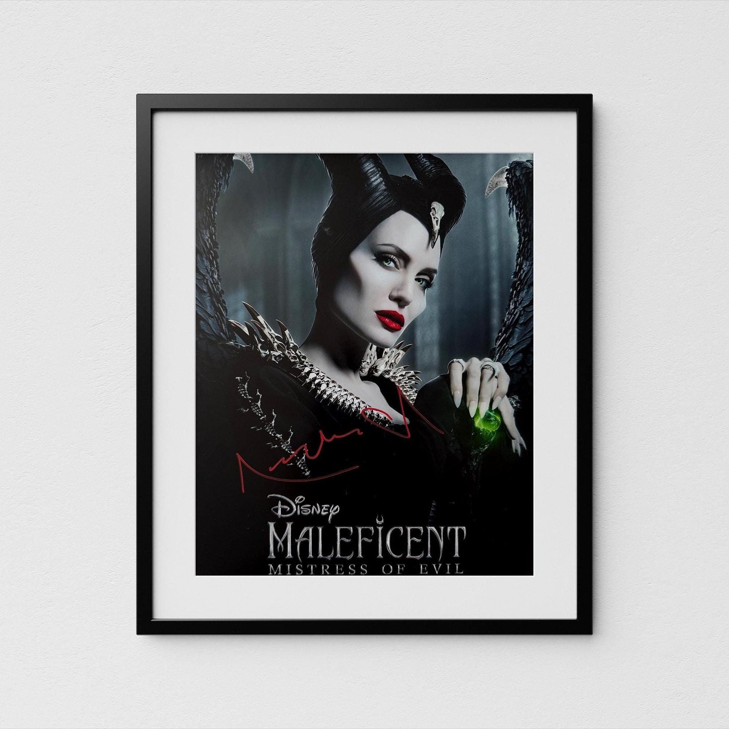 Angelina Jolie Autograph Maleficent Signed Poster Authentic Signature with COA