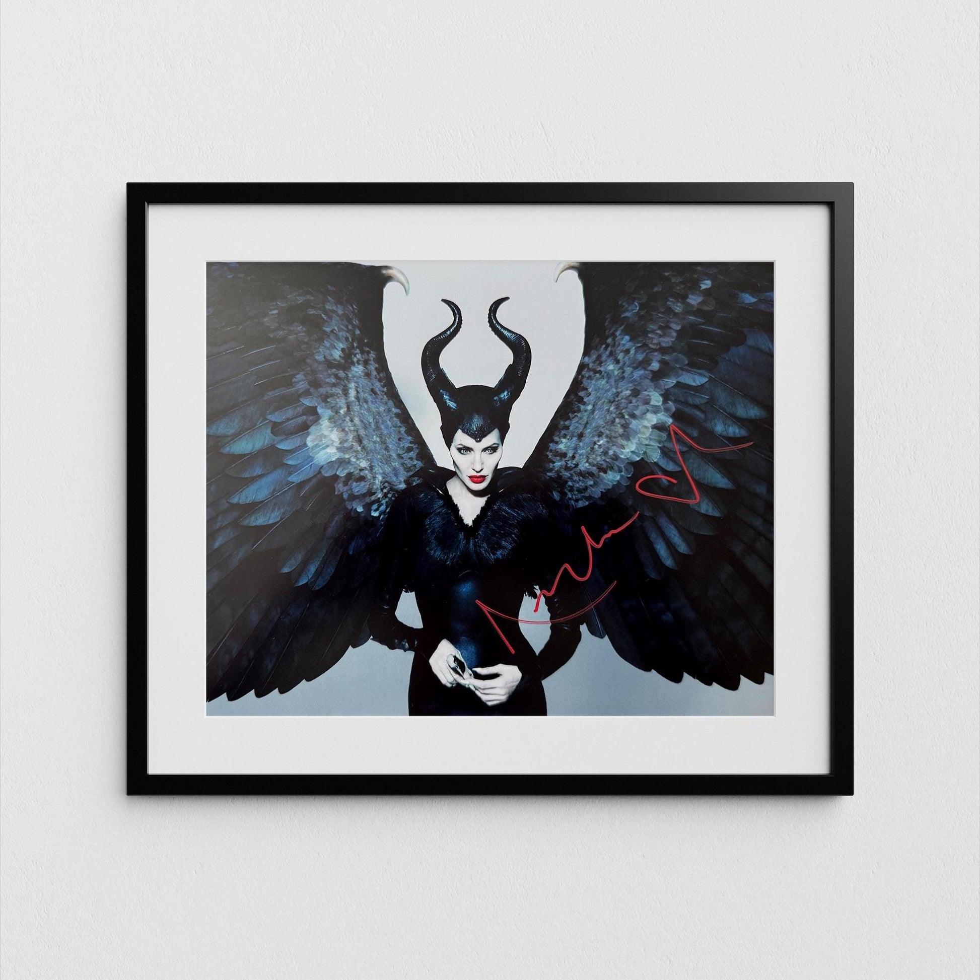 Angelina Jolie Autograph Maleficent Signed Poster Authentic Signature with COA