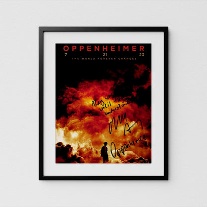 Oppenheimer Autograph Cillian Murphy Signed Poster Authentic Signature with COA