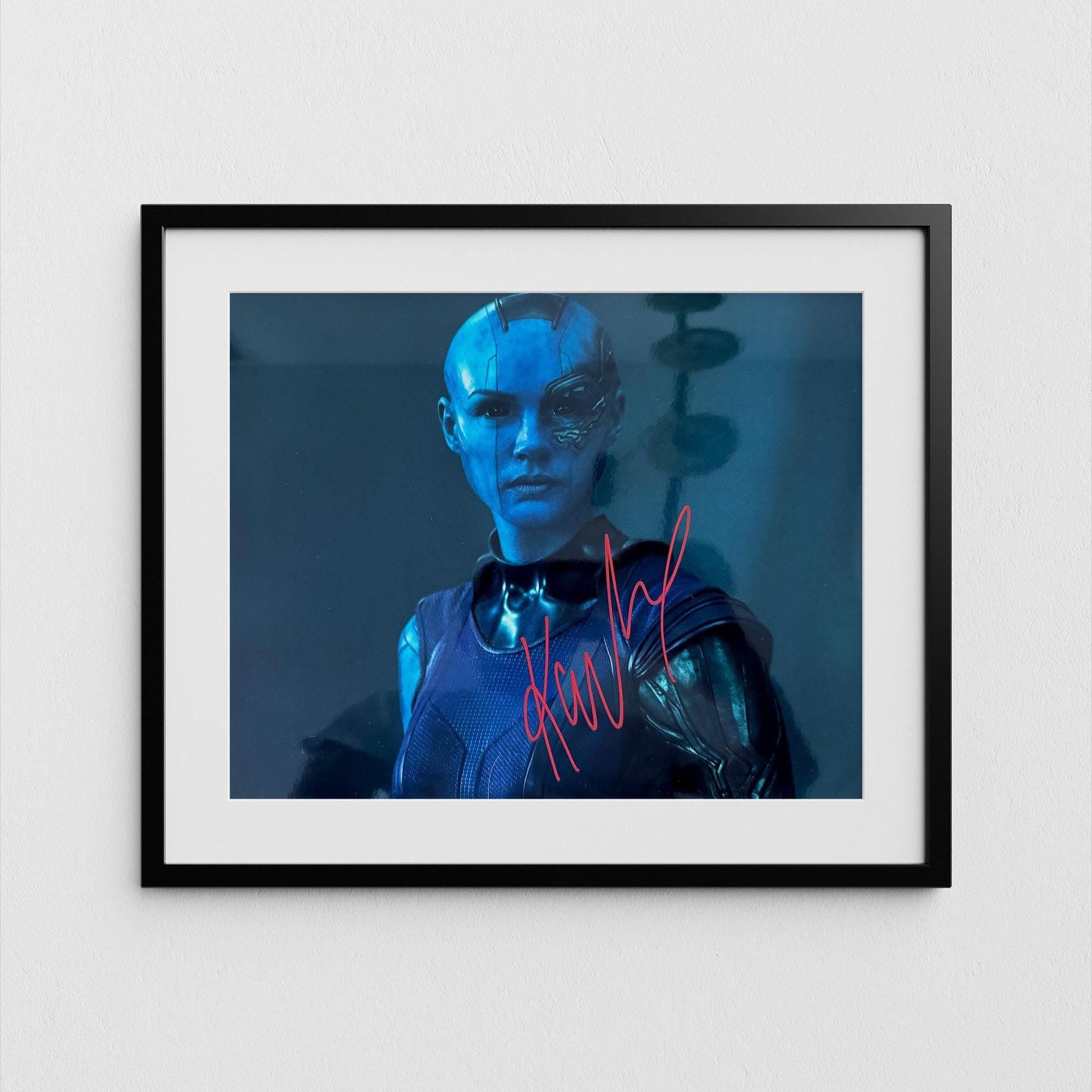 Karen Gillan Autograph Guardians of the Galaxy Signed Poster Nebula Authentic Signature with COA