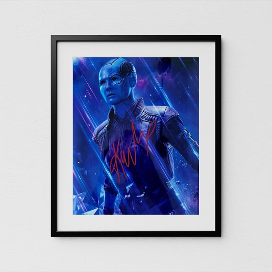 Karen Gillan Autograph Guardians of the Galaxy Signed Poster Nebula Authentic Signature with COA