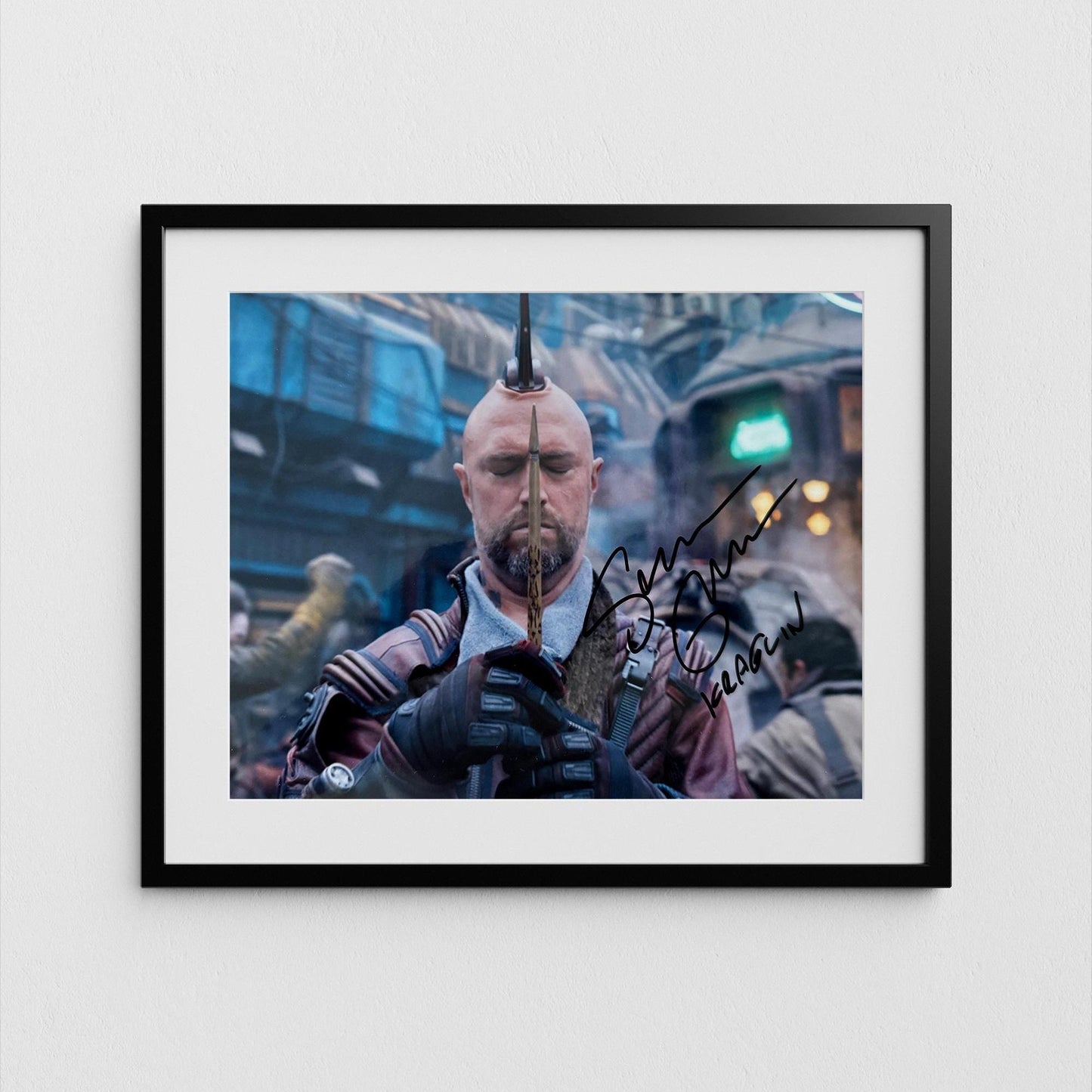 Sean Gunn Autograph Guardians of the Galaxy Signed Poster Kraglin Authentic Signature with COA
