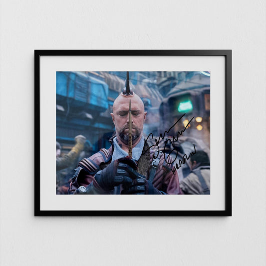 Sean Gunn Autograph Guardians of the Galaxy Signed Poster Kraglin Authentic Signature with COA