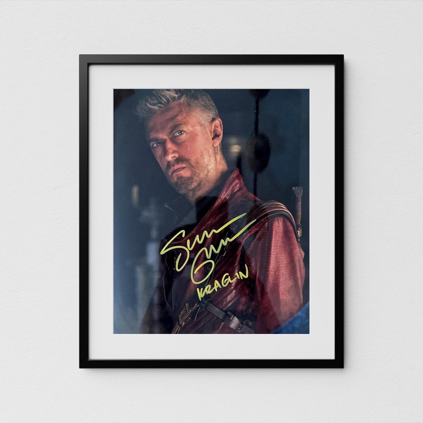 Sean Gunn Autograph Guardians of the Galaxy Signed Poster Kraglin Authentic Signature with COA