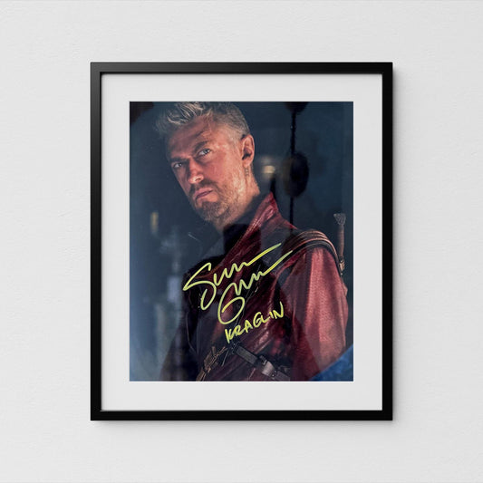 Sean Gunn Autograph Guardians of the Galaxy Signed Poster Kraglin Authentic Signature with COA