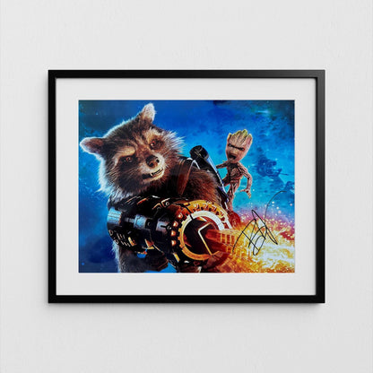 Bradley Cooper Autograph Guardians of the Galaxy Signed Poster Rocket Authentic Signature with COA
