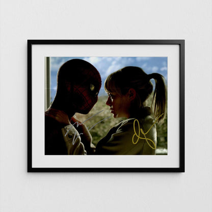 Emma Stone + Andrew Garfield Autograph Amazing Spider-Man Signed Poster Authentic Signature with COA
