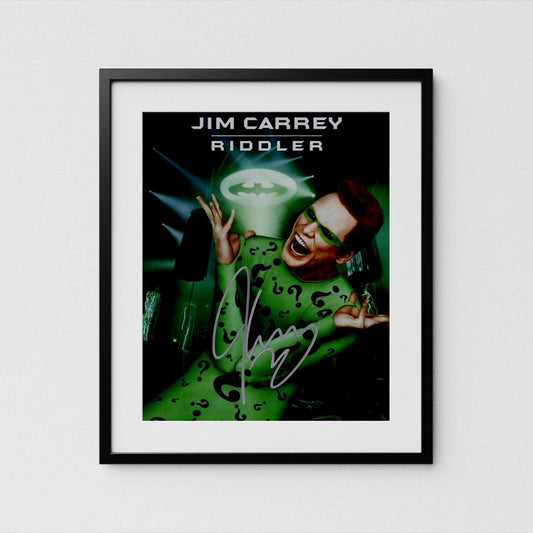 Jim Carrey Autograph Batman Forever Signed Poster The Riddler Authentic Signature with COA