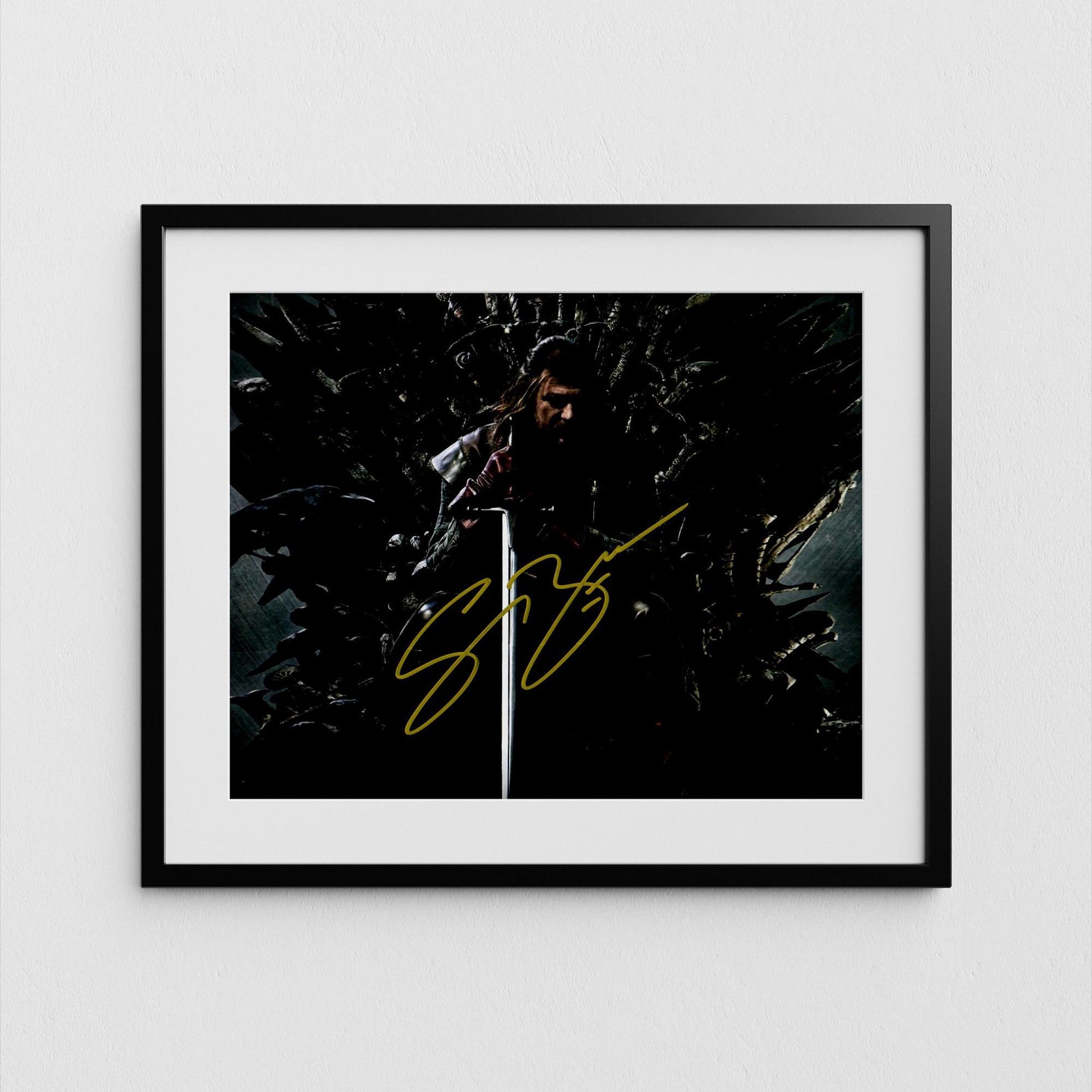 Sean Bean Autograph Game of Thrones Signed Poster Ned Stark Authentic Signature with COA