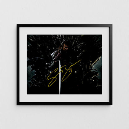Sean Bean Autograph Game of Thrones Signed Poster Ned Stark Authentic Signature with COA