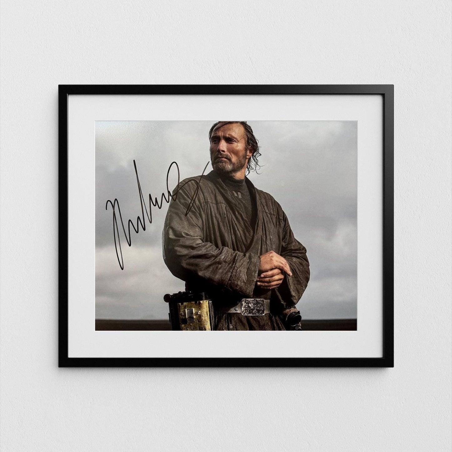 Star Wars: Rogue One Autograph Mads Mikkelsen Signed Poster Galen Erso Authentic Signature with COA