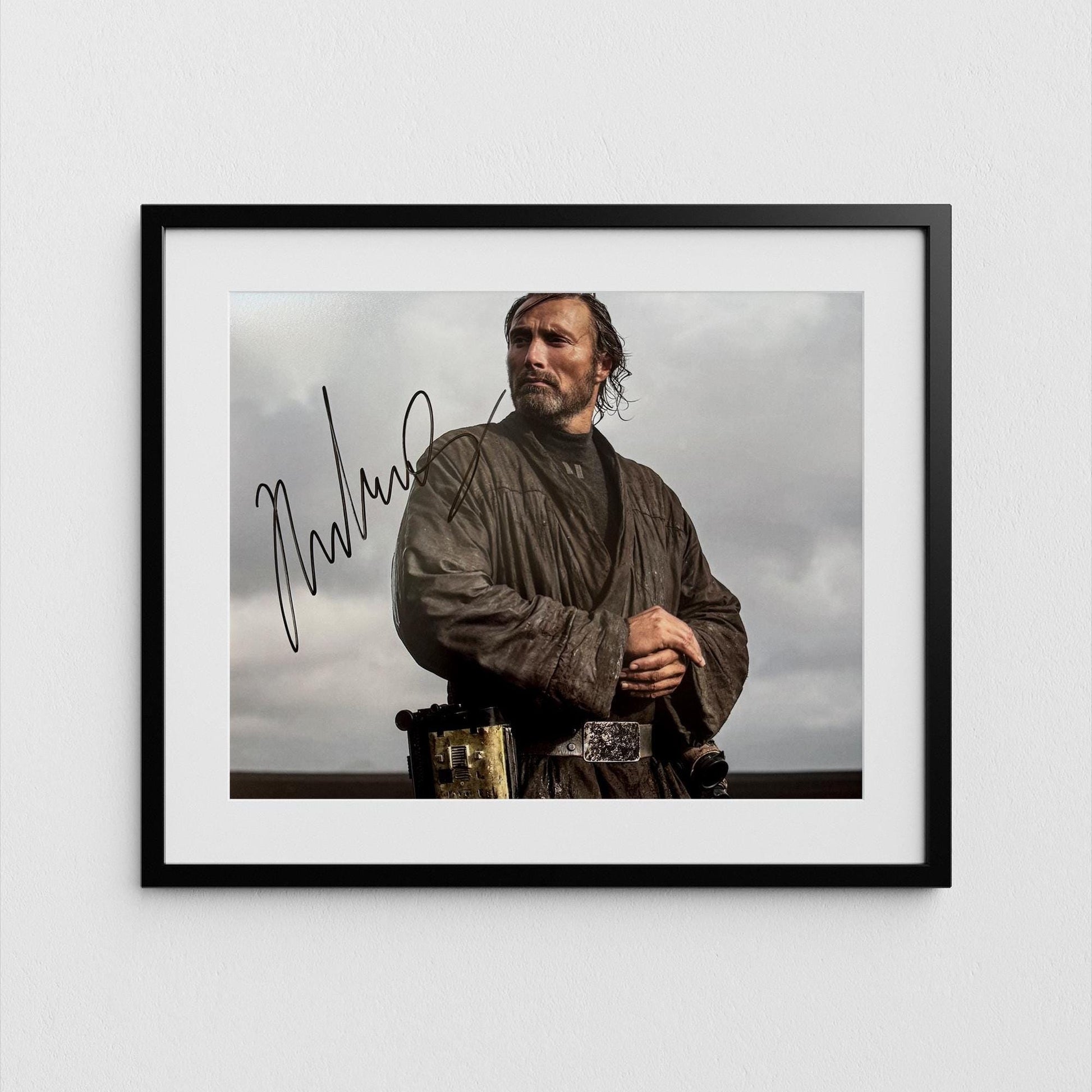 Star Wars: Rogue One Autograph Mads Mikkelsen Signed Poster Galen Erso Authentic Signature with COA