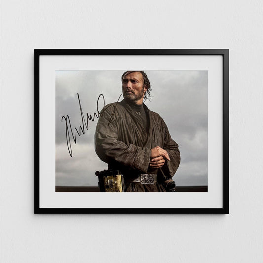 Star Wars: Rogue One Autograph Mads Mikkelsen Signed Poster Galen Erso Authentic Signature with COA