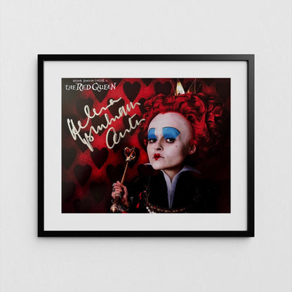 Helena Bonham Carter Autograph Alice in Wonderland Signed Poster The Red Queen Authentic Signature with COA
