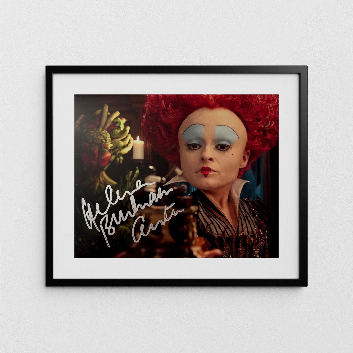 Helena Bonham Carter Autograph Alice in Wonderland Signed Poster The Red Queen Authentic Signature with COA