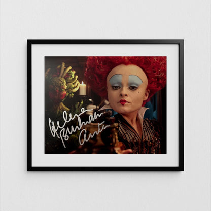 Helena Bonham Carter Autograph Alice in Wonderland Signed Poster The Red Queen Authentic Signature with COA