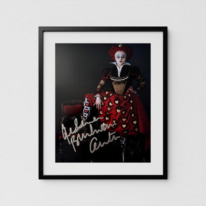 Helena Bonham Carter Autograph Alice in Wonderland Signed Poster The Red Queen Authentic Signature with COA