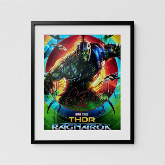 Hulk Autograph Signed Thor Ragnarok Poster Authentic Mark Ruffalo Signature with COA