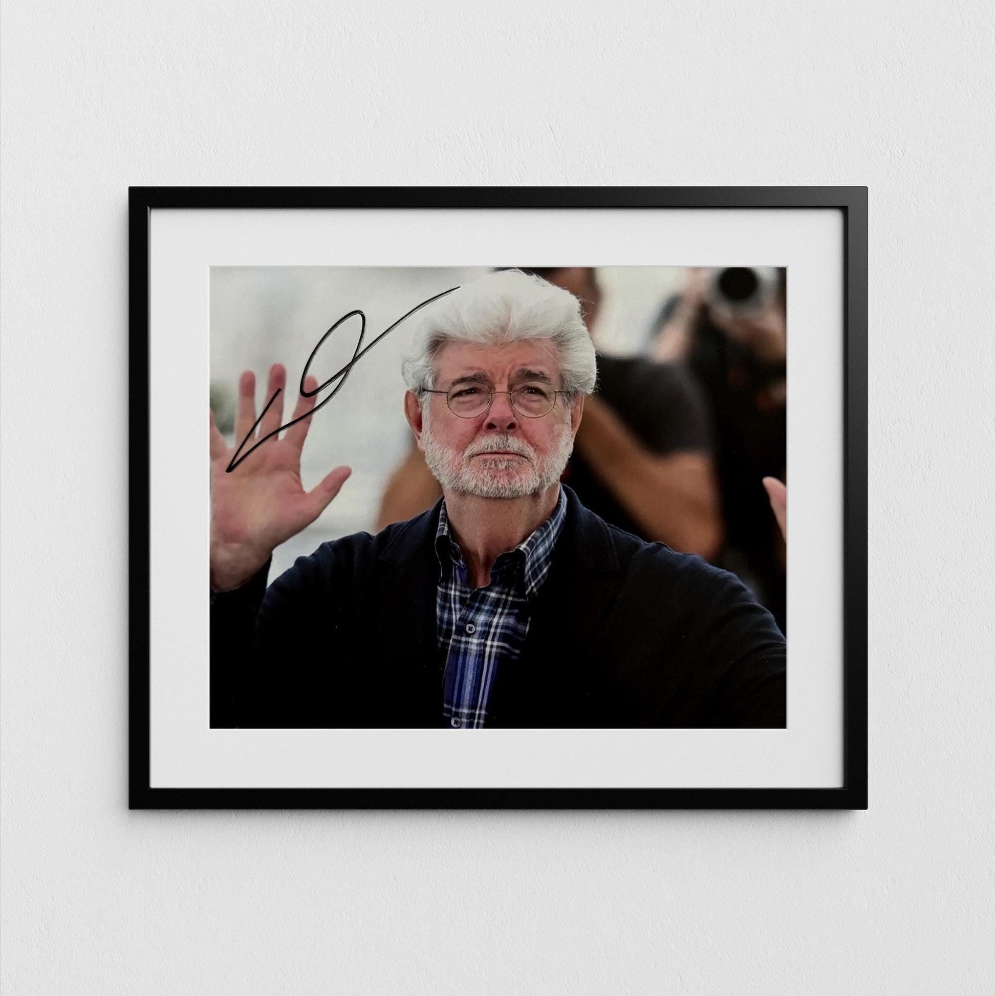 George Lucas Autograph Star Wars Director Signed Poster Authentic Signature with COA