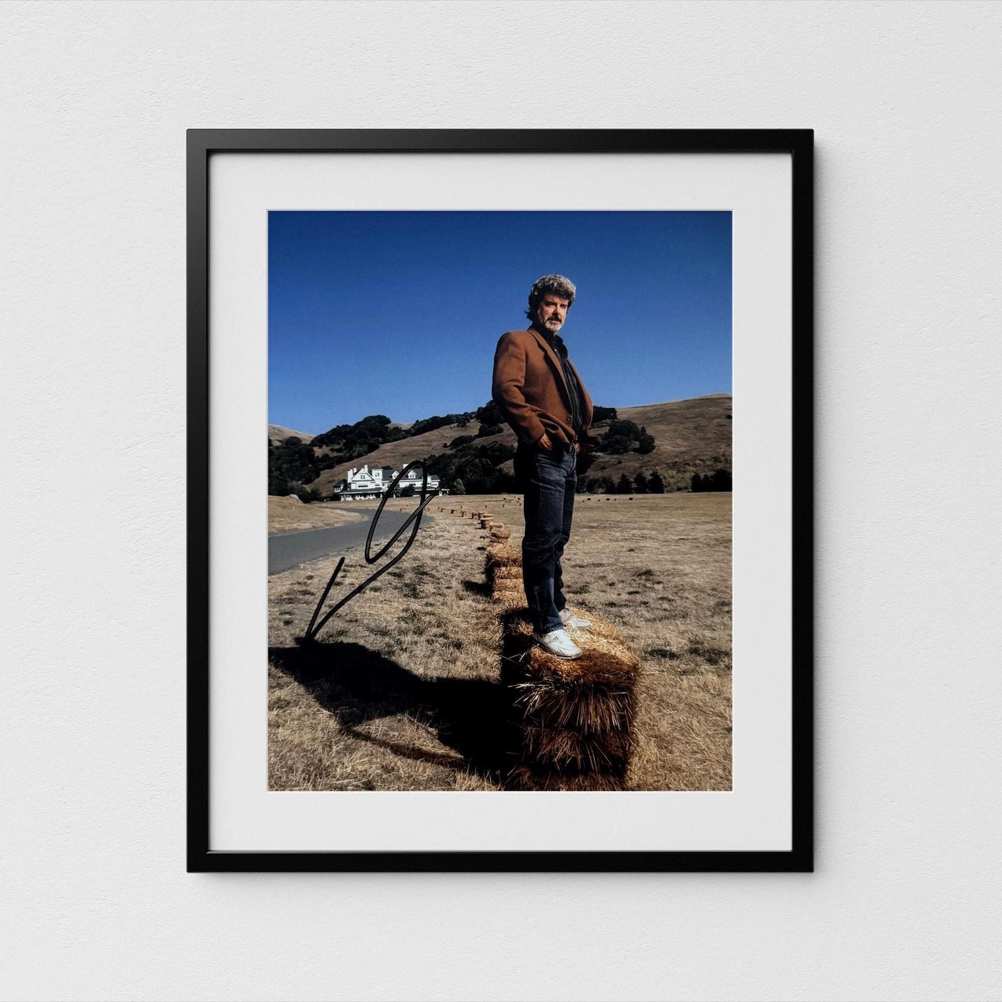 George Lucas Autograph Star Wars Director Signed Poster Authentic Signature with COA