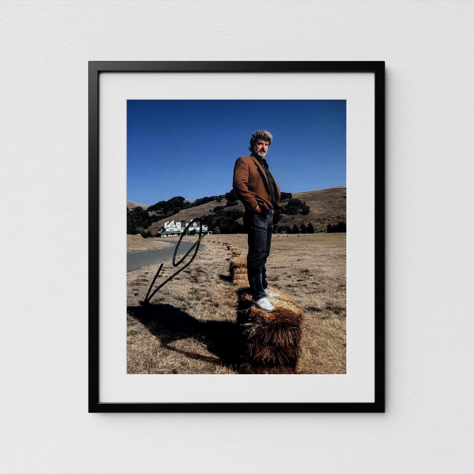 George Lucas Autograph Star Wars Director Signed Poster Authentic Signature with COA