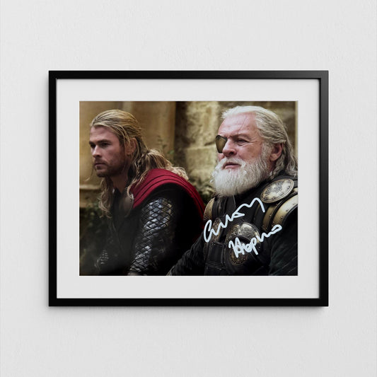 Anthony Hopkins Autograph Signed Thor Poster Authentic Odin Signature with COA
